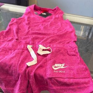 Nike Fuchsia Tank and Shorts Set